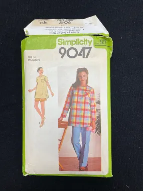 1979 Simplicity 9047 Sewing Pattern - Maternity Tops, Shorts and Pants