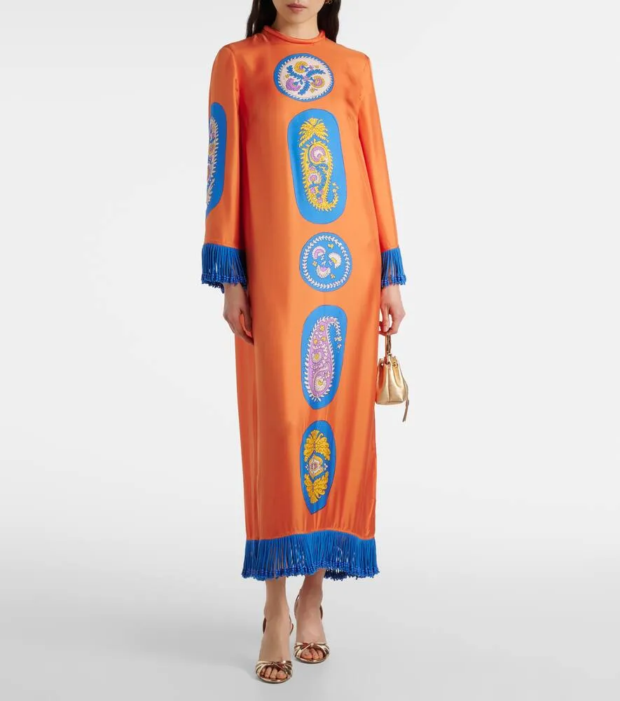 Al√É¬©mais Luis silk midi dress