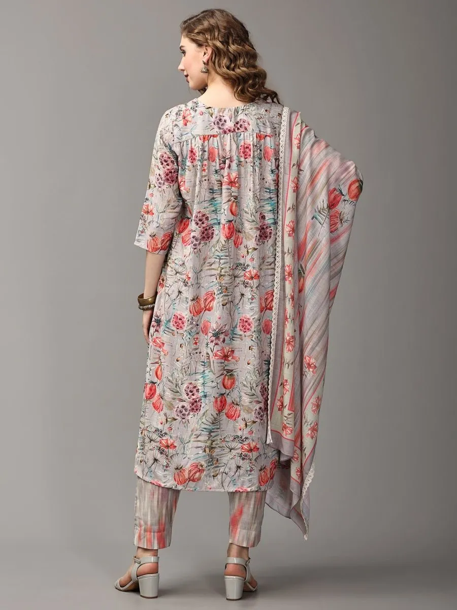 Blossom In My Garden Maternity and Nursing Kurta Set with Dupatta
