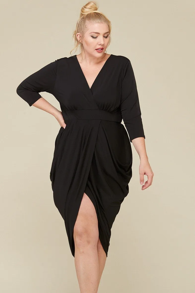 Blow Them Away Wrap-Style Dress