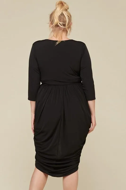 Blow Them Away Wrap-Style Dress