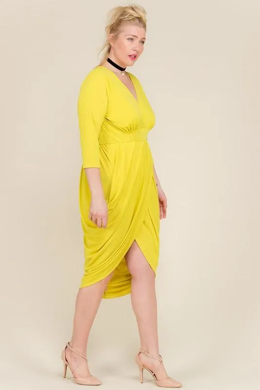 Blow Them Away Wrap-Style Dress