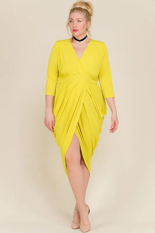Blow Them Away Wrap-Style Dress