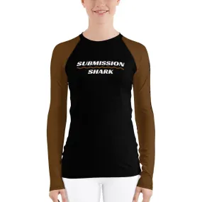 Brown SS Premium Standard ~ Women's Rash Guard
