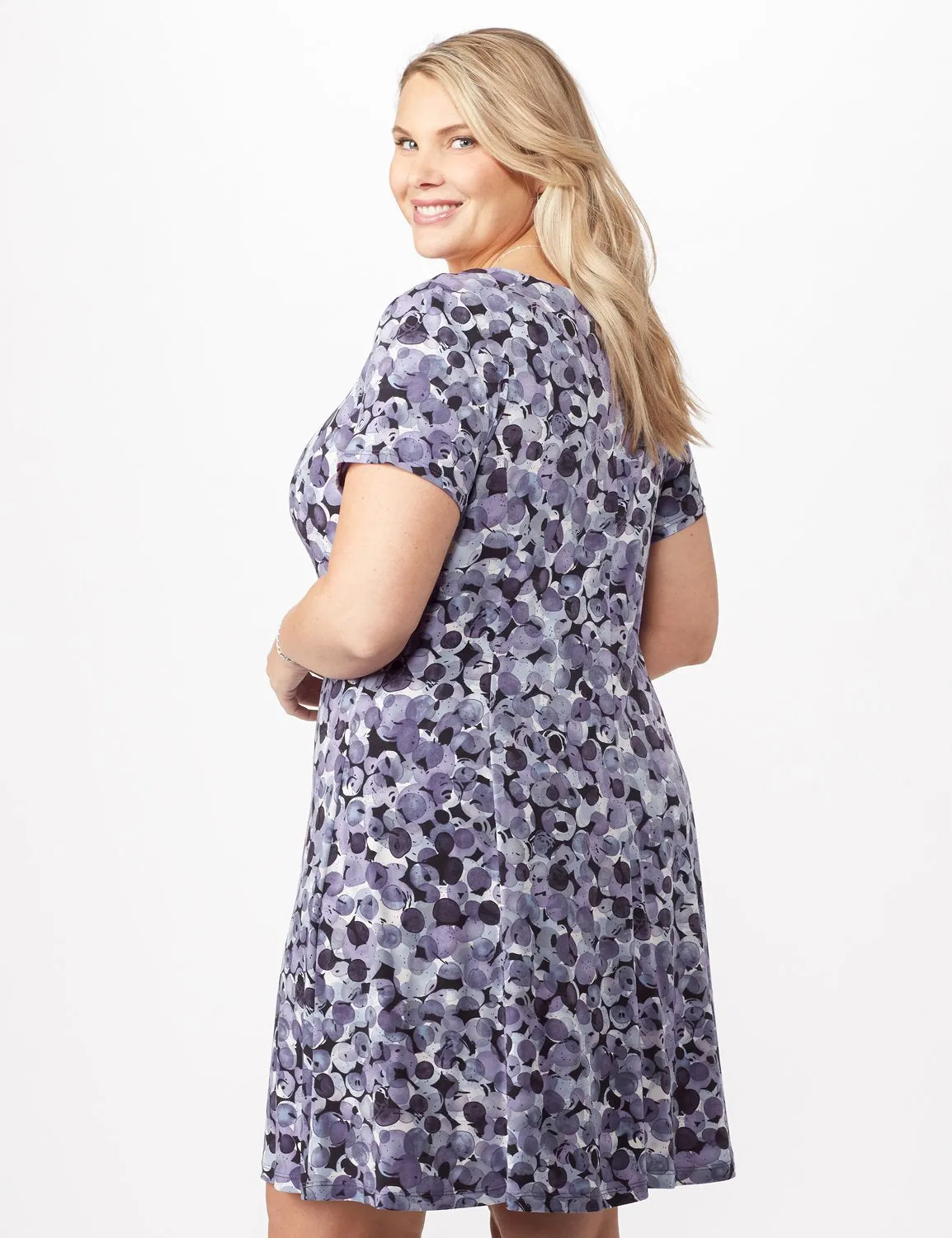 Bubble Dot Dress with Seam Detail Plus