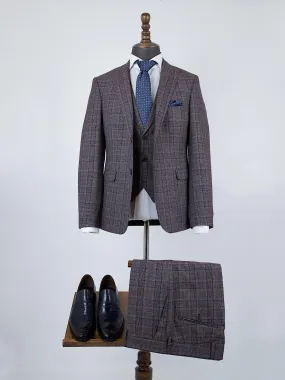 Coffee Stripe 2 Custom Bespoke Men Suit Tailored