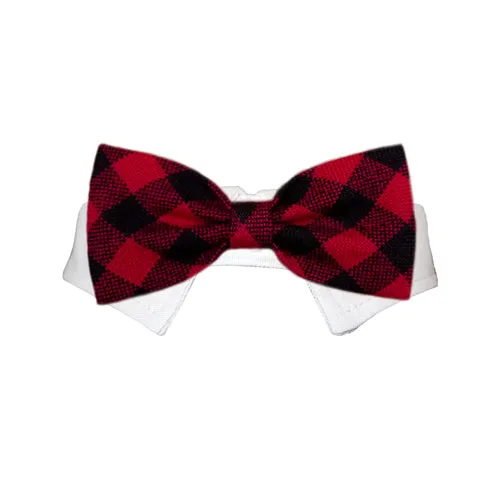 collared clark bow tie - buffalo plaid