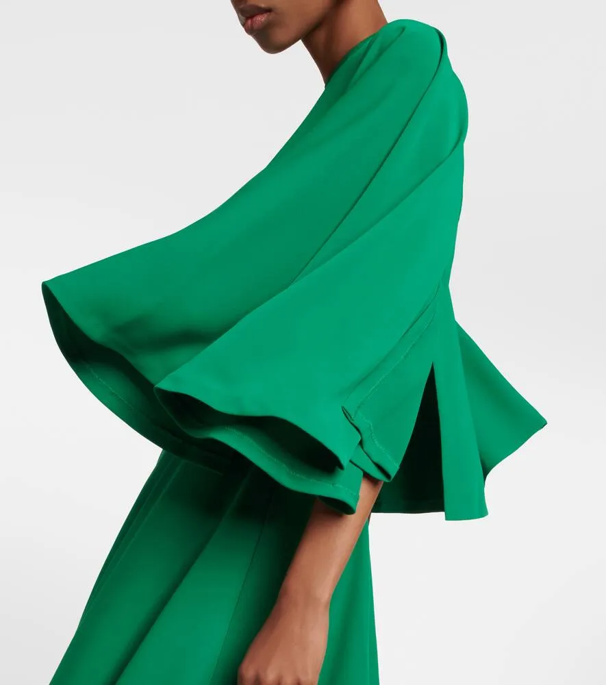Costarellos Zinnia embroidered cape maxi dress