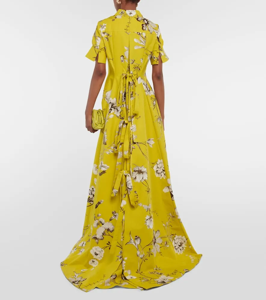 Erdem Ilana floral cotton faille gown