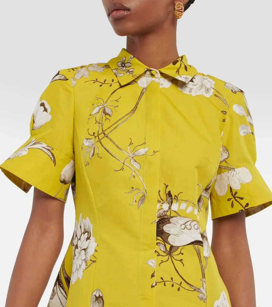Erdem Ilana floral cotton faille gown