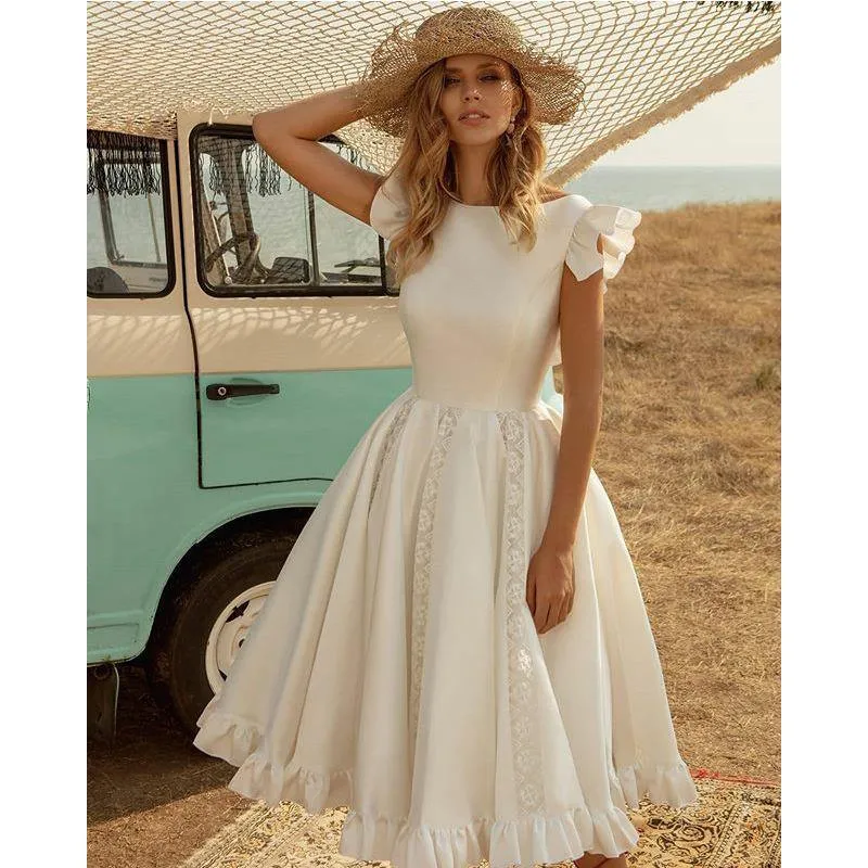 Fall Women Short Sleeves Daily Dresses