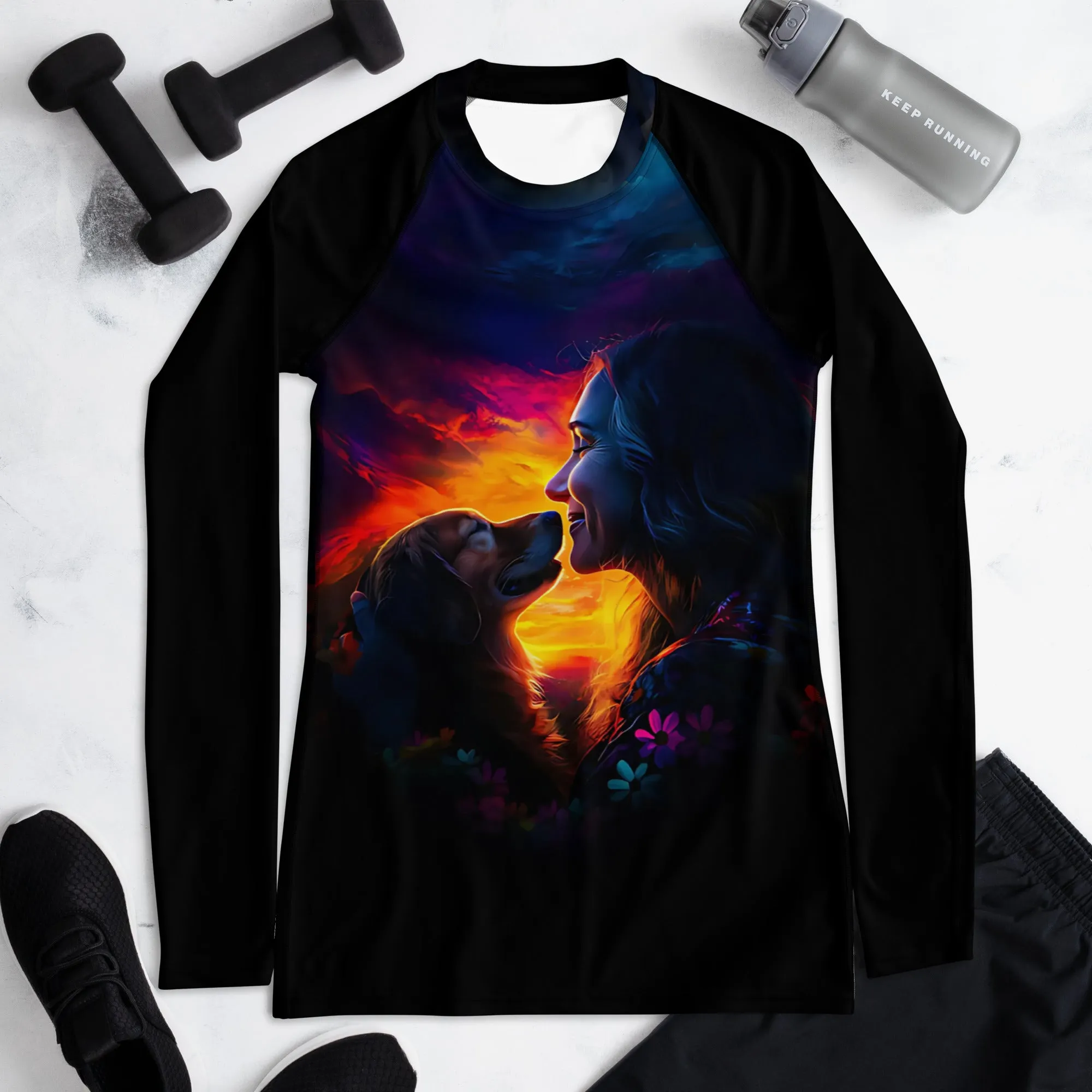 Floral Harmony Women's Rash Guard