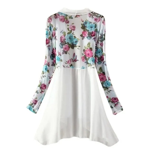 Ladies Cardigan Printed Blouses