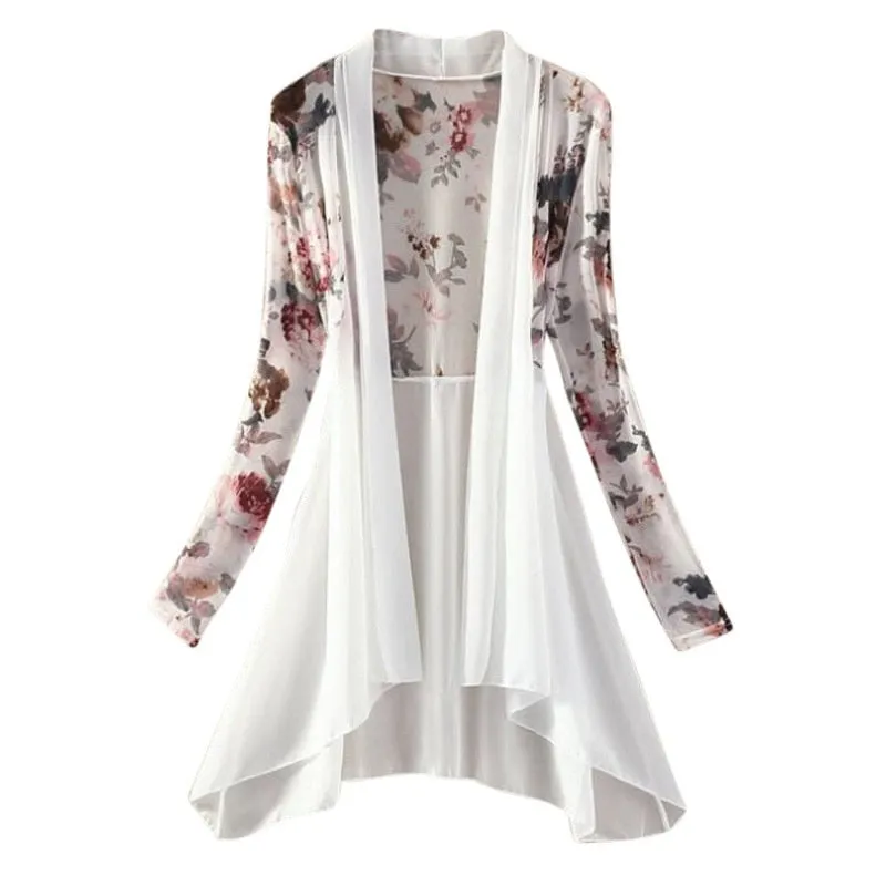 Ladies Cardigan Printed Blouses