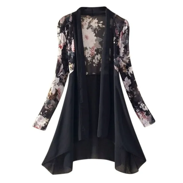 Ladies Cardigan Printed Blouses