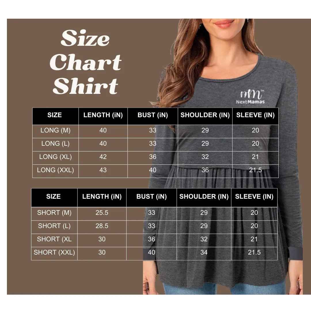 Long Sleeve Casual Maternity Dresses | Nursing Gown Breastfeeding Dress