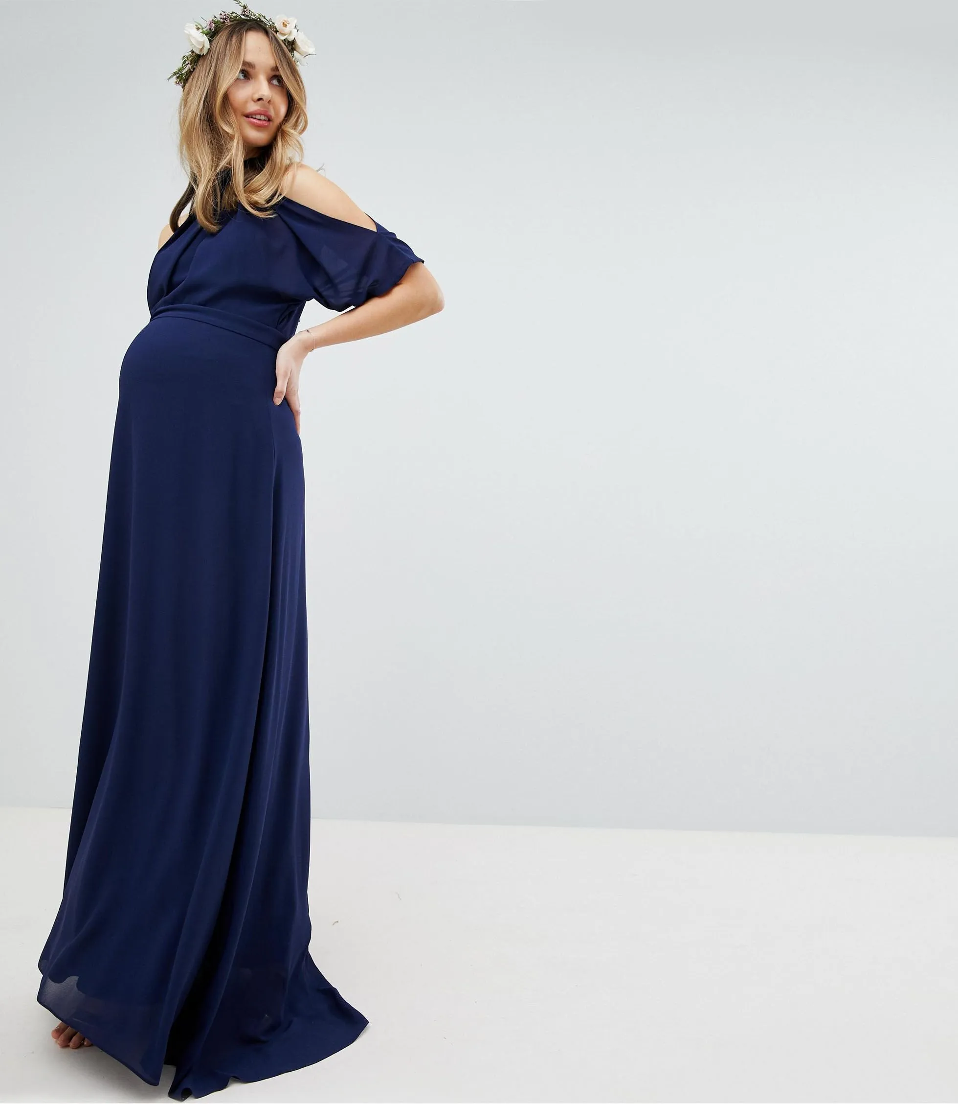 Midnight Blue Maternity Dress