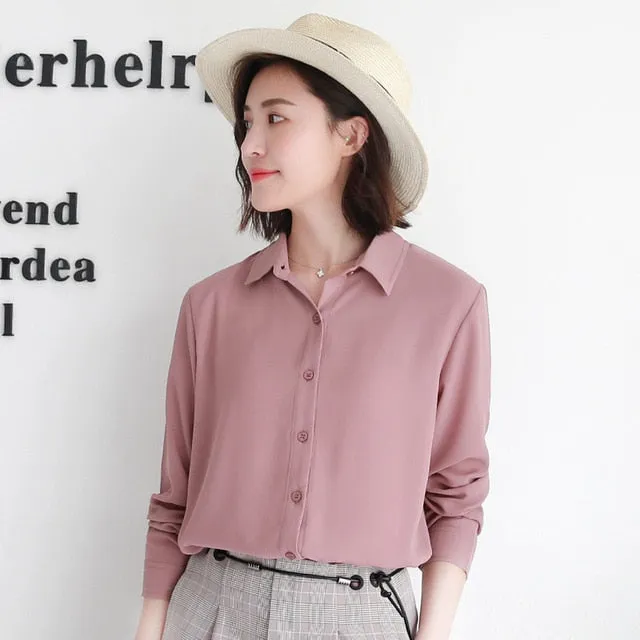 New Women's Shirt Classic Chiffon Blouse