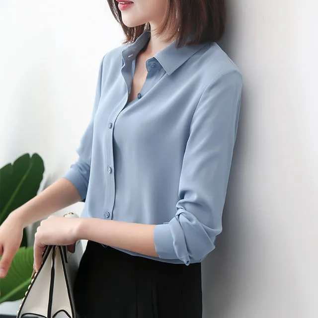 New Women's Shirt Classic Chiffon Blouse