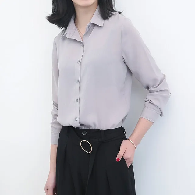 New Women's Shirt Classic Chiffon Blouse