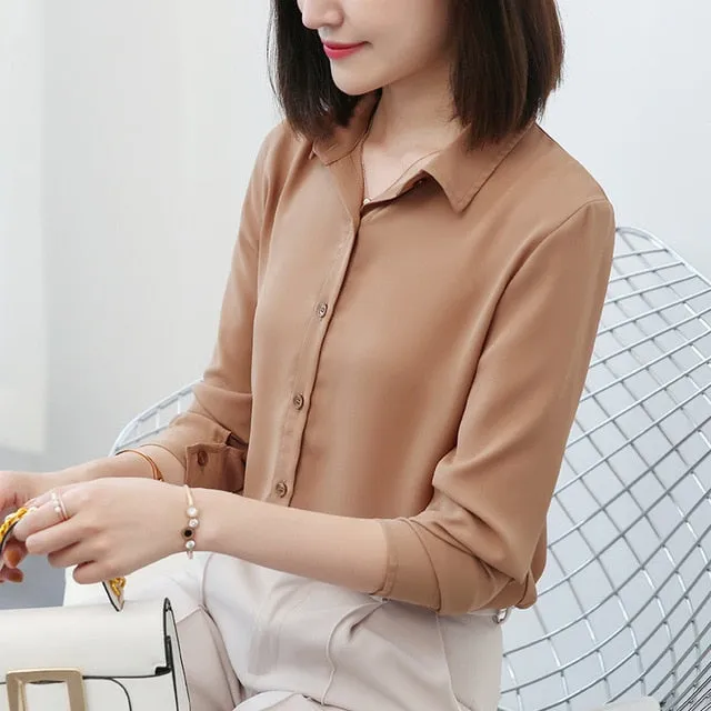 New Women's Shirt Classic Chiffon Blouse