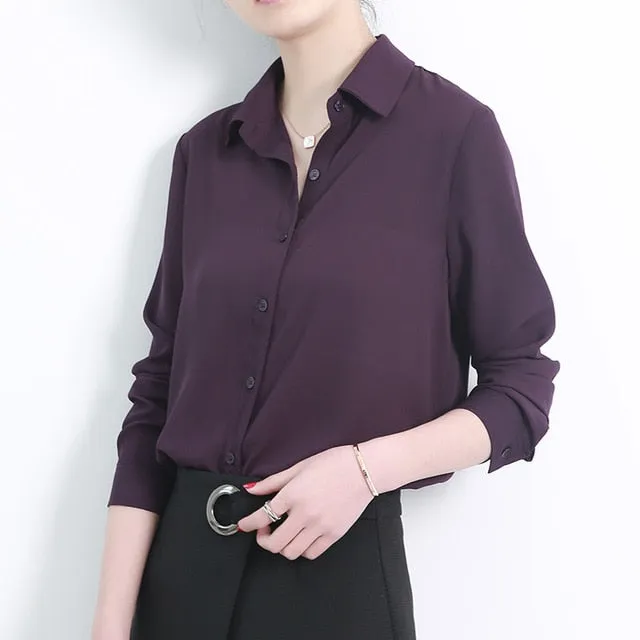 New Women's Shirt Classic Chiffon Blouse