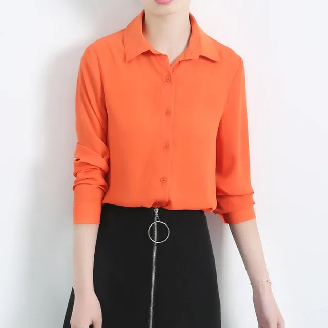 New Women's Shirt Classic Chiffon Blouse