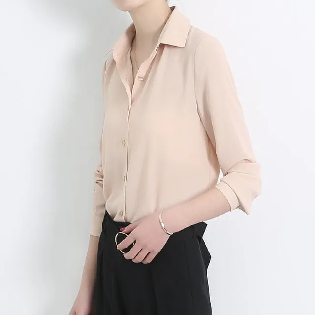 New Women's Shirt Classic Chiffon Blouse