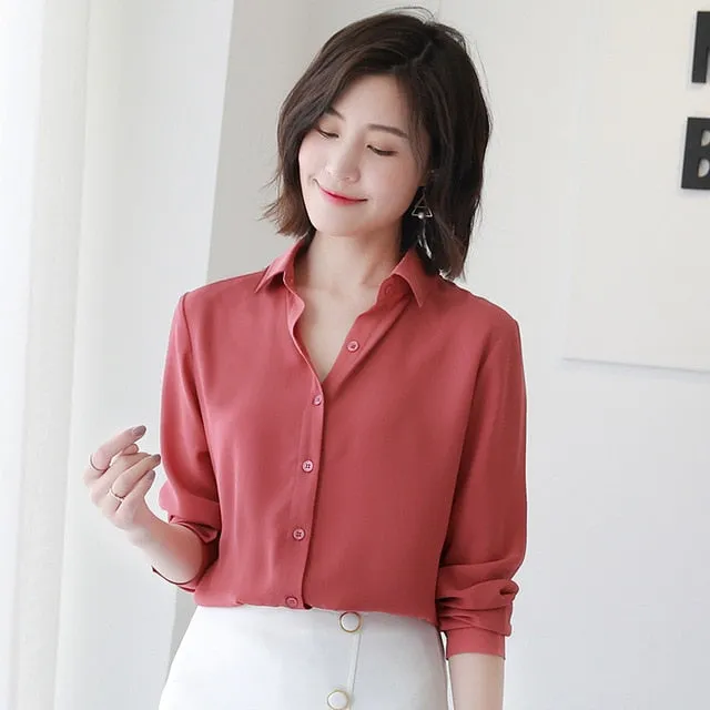 New Women's Shirt Classic Chiffon Blouse