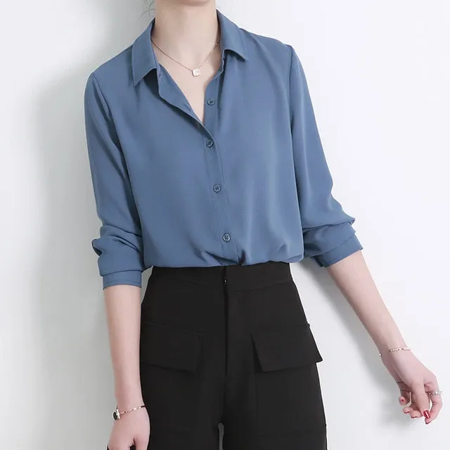 New Women's Shirt Classic Chiffon Blouse