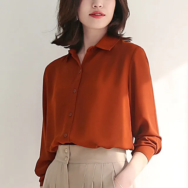 New Women's Shirt Classic Chiffon Blouse