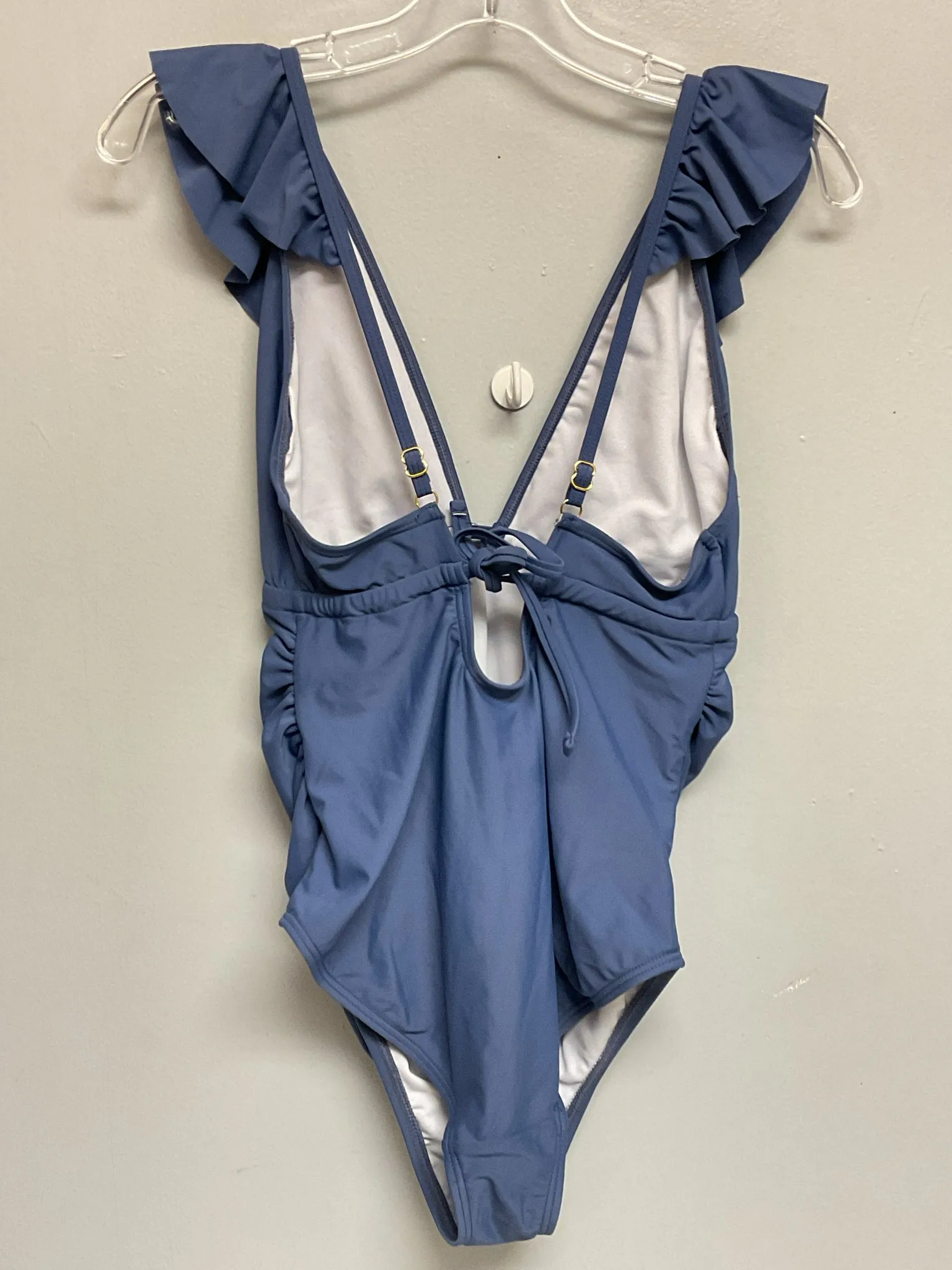 Pink Blush Size Small Periwinkle Ruffled Maternity Swim Wear