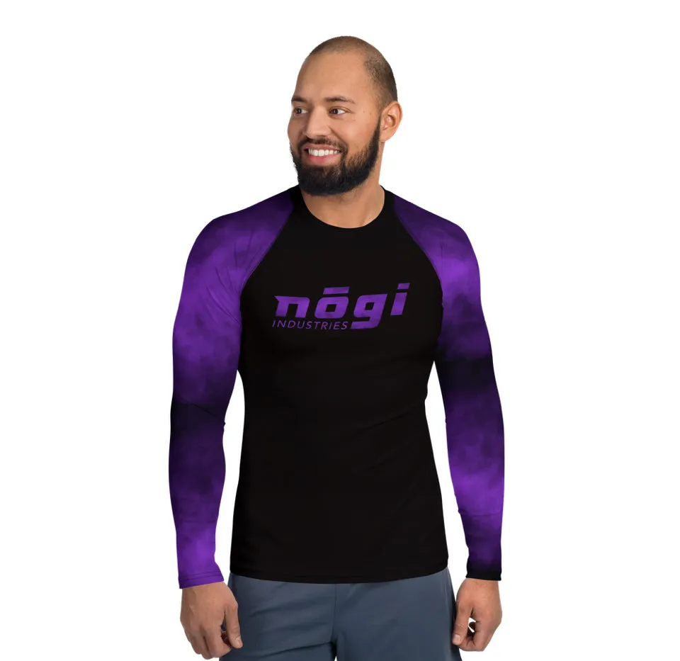 Purple Smoke Rank Long Sleeve Rashguard (Semi Custom) Made in USA