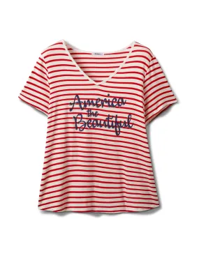 "America The Beautiful" Stripe Rib Tee