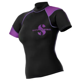 ScubaPro Womens ECOnomy Black Short Sleeve Rash Guard