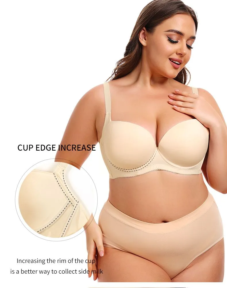Sexy Women's Maximum Cleavage Underwire Push Up Plus Size Bra