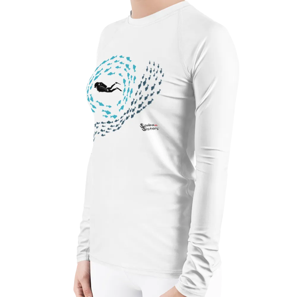 Swirly Fish Women's Rash Guard