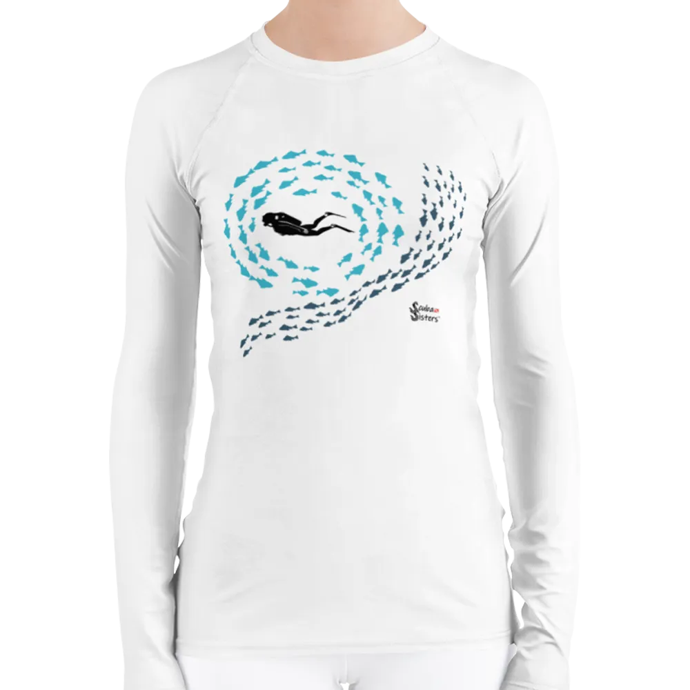 Swirly Fish Women's Rash Guard