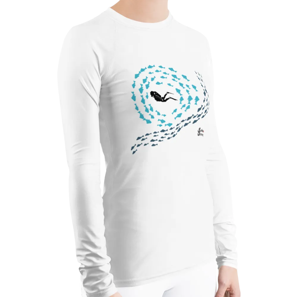 Swirly Fish Women's Rash Guard