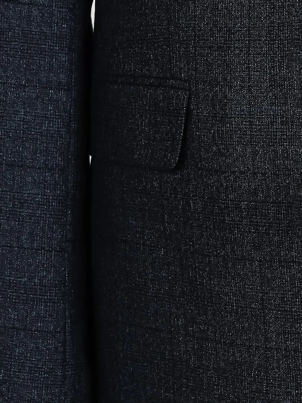 Three Pieces Of Navy Black Stripes Bespoke Men Suit Tailored