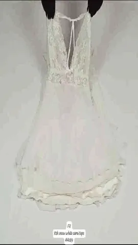 Y2K snow White Cami Tops